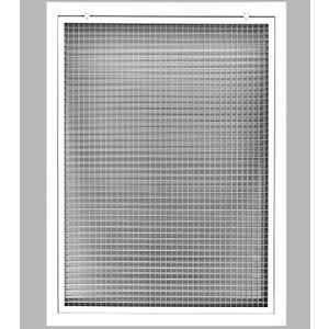 HVAC Premium 22" x 32" Cube Core Eggcrate Return Air Filter Grille for 1" Filter - Aluminum - White [Outer Dimensions: 24.5" x 34.5"]