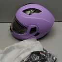 Adult Modular Motorcycle Helmets, DOT Approved Flip up Dual Visor Full Face Helmet for Men Women Moto ATV UTV Snowmobile ADV Four Wheeler Street Bike with Gloves & Mask (Small, Purple)