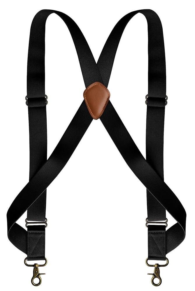 Pack Of 2 JRHEJTFZ Suspenders for Men with Snap Hooks Heavy Duty Adjustable 1.4 inches Wide