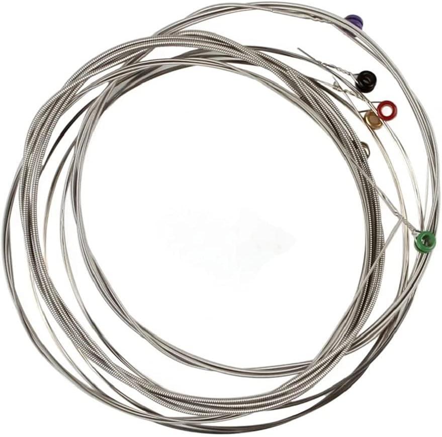 Guitar Strings A108 A103 Clear Nylon Silver Plated 6-string 1st 2nd 3rd 4th 5th 6th EBGDAE Single Classical 6 Strings Guitar Parts (1set 011-052 inch super light stee)