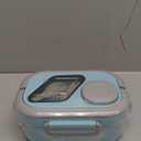 Adults Bento Lunch Box,Salad Container Large 43oz Salad Bowl, Bento-Style Tray for Toppings, 3oz Sauce Container for Dressings, and Built-In Reusable Fork (Blue)