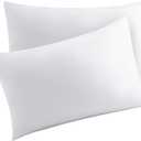 Pillow Protector King Size 100% Egyptian Cotton Pillow Covers, 400 Thread Count Sateen Weave Cooling Pillow Cases, Breathable Non Noisy Easy Care, Set of 2 (White)