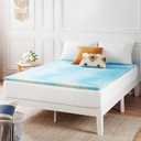Best Price Mattress 1.5 Inch Swirl Gel AeroBreeze Cooling Air Flow Memory Foam Mattress Topper, Dorm Essentials, Full