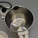 Stariver Portable Travel Kettle, 600ML Small Electric Kettle with Foldable Handle, Food Grade Stainless Steel Collapsible Water Boiler with Dual Modes, Compact Portable Kettle for RV, Camping, Beige