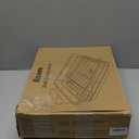 Kitsure Dish Drying Rack for Kitchen Counter, Stainless Steel Sink Organization and Storage Essentials with Cutlery Holder, Home and Apartment Decor, 12''W x 15.5''L, White