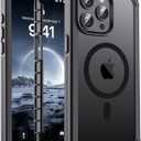 Magnetic for iPhone 15 Pro Case, [Compatible with MagSafe][Military Grade Drop Protection][Heavy Duty Protection][Non-Slip][Shockproof] 2-Layer Durable Bumper Phone Case 6.1'', Black