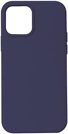 Liquid Silicone Gel Rubber Case Thin Hard Slim Soft Microfiber Lining Cover for iPhone 12 Mini (5.4") (Midnight Blue)