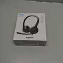 Logitech H390 Wired Headset for PC/Laptop, Stereo Headphones with Noise Cancelling Microphone, USB-A, in-Line Controls, Works with Chromebook - Black
