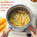 Small Stainless Steel Deep Fryer Pot With Fry Basket for 1-2 person, 2.5L Small Capacity Deep Fryer with Lid, Stock Pot,Stove Top Cooking Pot Deep Fryer With Basket For Cooking Chicken Wings, Seafood