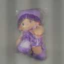June Garden 12" Soft Dolly Laura - Stuffed Soft Baby Doll Gift for 1 2 3 Year Old Girls - Purple Dress