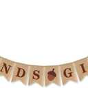 SWYOUN Burlap Friendsgiving Banner with Bowknot Thanksgiving Friends Party Supplies Bunting Garland Decoration