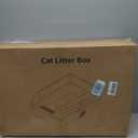 Stainless Steel Litter Box Extra Large for Big Cats Multi-Cats, Jumbo Extra Large Metal Cat Litter Box with High Sided Lid, Anti-Urine Leakage, Non-Stick,Include Litter Scoop