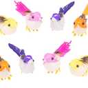 Warmtree 48 Pcs Artificial Simulation Feather Mini Decorative Fake Birds for Craft Home Ornaments Garden Wedding Decoration Embellishing, Random Color