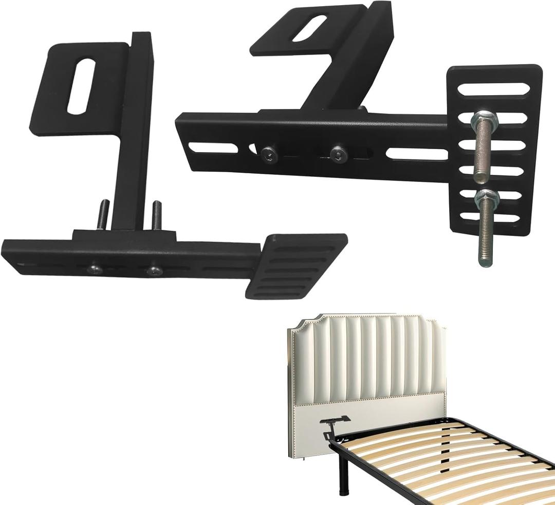 2-Pack Headboard Brackets for Adjustable Beds, Headboard and Footboard Extension Kit, Universal Fit, Easy Installation
