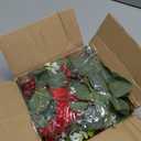 6 Pack 12 Inch Mini Christmas Wreath Small Christmas Kitchen Cabinet Wreaths with Red Bow Eucalyptus Leaves Flowering Boxwood Branches Red Berry Xmas Wreaths for Windows Door Wall Stairs Home Decor