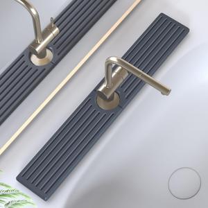 Faucet Mat for Kitchen Sink, Water Absorbent Kitchen Faucet Mat, Durable Sink Splash Guard with Raised Feet, Diatomite Fast Drying Kitchen Sink Faucet Mat, Stone Drying Tray for Bathroom Counter (23.7" x 4", Dark Gray Style 3) Faucet Mat for Kitchen Sink, Water Absorbent Kitchen Faucet Mat, Durable Sink Splash Guard with Raised Feet, Diatomite Fast Drying Kitchen Sink Faucet Mat, Stone Drying Tray for Bathroom Counter (23.7" x 4", Dark Gray Style 3)