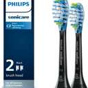 Philips Sonicare Genuine C3 Premium Plaque Control Replacement Toothbrush Heads, 2 Brush Heads, Black, HX9042/95