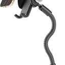 Charchendo Wheelchair & Stroller Phone Holder with Flexible Gooseneck Arm, Secure Non-Slip Handlebar Mount Clamp, Fit 17 16 15 14 13 12 Pro Plus Max Mini and 4-7" Phones with Thick Cases