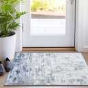 Door Mat, Front Indoor Doormat 32"x48" Non Slip Entryway Rug Indoor, Washable Small Rug for Bedroom Kitchen Bathroom Laundry Low Profile Throw Rug(2.6x4 Feet) (2.6' x 4', Gb Footmark)