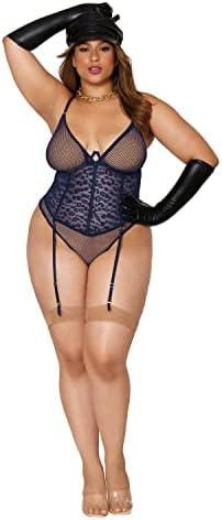 Dreamgirl Women's Garter Teddy, 3XL