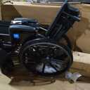Medline Reclining Wheelchair, 18", with Elevating Leg Rests, Durable Vinyl, 300 lb. Weight Limit, Reclines 90 to 140 Degrees