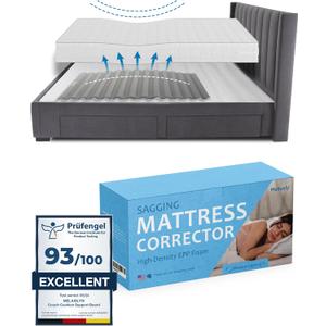 Premium Saggy Mattress Support (Medium) Extra Firm Sagging Mattress Support Pad, Firming Pad to Fix Sagging and Sinking and Improve Firmness, Corrector Insert to Help with Back Pain by Meliusly
