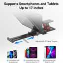Desview P17 Portable Teleprompter for Camera Video Recording, Foldable Auto-Scrolling Prompter with Wireless Remote Sunshade & Tripod Mount Compatible with iPhone Android Tablet, P17 Teleprompter