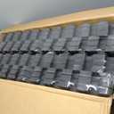 SUPERJARE 0.79'' Extra-Thick 12 Pcs 48 Sq Ft Exercise Equipment Mats | Rubber Top Floor Tiles with High Density EVA Foam, Interlocking Gym Flooring for Home Gym, Workout Mat, Black/Grey