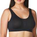 Bali Women's X1J3 Comfort Revolution Microfiber Crop Bra - 2 Pack (Black) Small