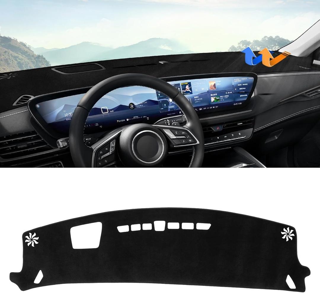 Autorder Dashboard Cover Mat for 2024 2025 2026 Buick Envision Accessories Dash Cover Upgrade Velvet Dash Mat Sunshade Glare UV Rays Protector