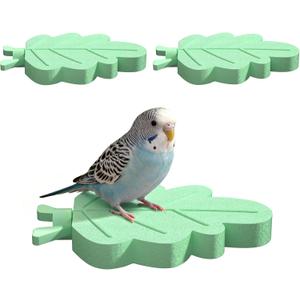 2PCE Bird Perches for Cage, Anti-Slip Abrasive Surface Bird Beak Grinding Stone Bird Sharpening Its Claws, Parrot Perch Stand Platform, for Parrot Budgie Cockatiel Cage Accessories(Green, Large)
