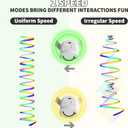 Interactive Cat Toys for Indoor Cats, Automatic Hanging Door Feather Toy Mouse & Ribbon Wand Teaser,USB-Rechargeable Self Play Chase Exercise Feather Toys for Bored Indoor Adult & Kitten Cats