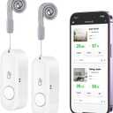 ORIA Wireless Thermometer Hygrometer, Bluetooth Humidity Temperature Sensor, Upgraded Indoor Outdoor Hygrometer Thermometer with Smart App, Data Record/Export and Alert for Home Office Greenhouse