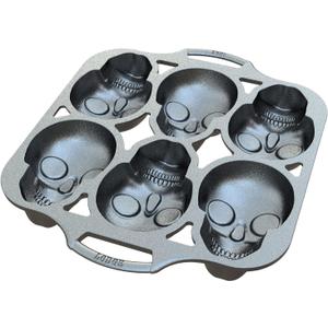 Lodge Cast Iron Skull Mini Cake Pan