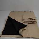 Curtains Window Treatment Thermal Insulated Privacy Blackout Curtains & Drapes for Bedroom (Biscotti Beige, Set of 2, W52 x L55)