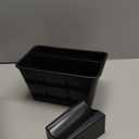 Karltys Rear Center Console Organizer for Tesla Model Y 2020-2024 2025 Accessories 2nd Row Back Seat Storage Box Under Seat Rear Middle Air Outlet Trash Can Container Bin ABS Black