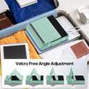 KDD Tablet Pillow Stand, Multi-Angle Viewing Ipad Holder for Lap, Bed and Desk, Foldable Soft Pad Dock with Stylus Mount Compatible with Ipad Pro 12.9, 10.5, 11, Air, Mini, Phones, Books, E-Reader