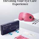 Heated Eye Mask for Dry Eyes - Silk Cordless Warm Eye Compress Moist Heat, Eye Heating Pad for Stye Treatment, Tired Eyes, Sleep, Travel, Washable, Rechargeable, Pink