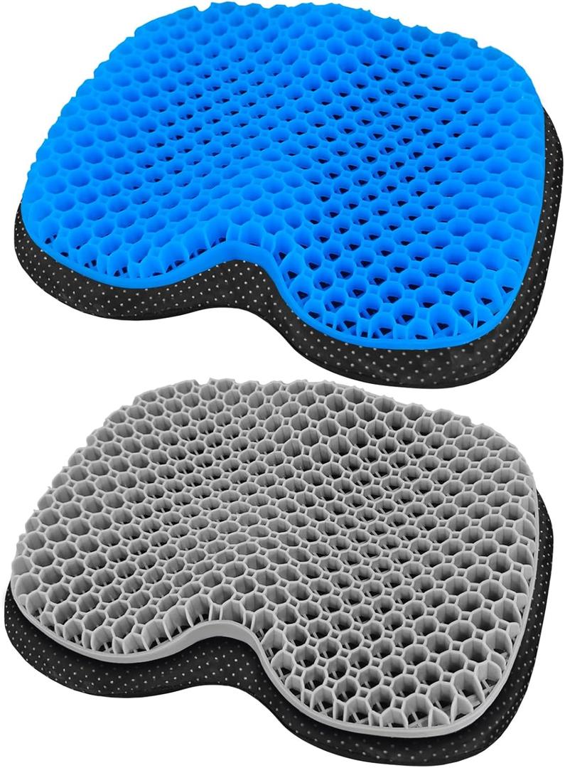 NEW-Vi Anti-Slip Kayak Seat Cushion - Waterproof Thicken Gel Boat Kayak Canoe Rowing Stadium Pad for Sit in Kayak Chair Kayak Accessories Equipment Gear for Fishing Kayak (Blue+ray)