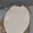 HIGHCRAFT Premium Elongated Toilet Seat with Slow-Close Design, Adjustable Hinges & Quick Removal Mechanism - Molded Plastic Toilet Seat - Fits Standard Elongated Toilets - Oval Seat in Bone/Beige