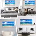 Muolunna BK6750 Beach Wall Art Canvas Prints - Ocean Seascape Tropical Blue Sea Coast Picture Nature Landscape Artwork for Living Room Bedroom Office Home Wall Decor, Large Framed 20x40 inch
