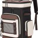 Hulongo Large Waterproof Insulated Cooler Backpack, 30L, 48Cans, 17.7''x12.2''x7.9''