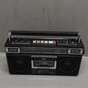 QFX J-220BT Boombox MP3 Conversion from Radio to Cassette with 4-Band (AM, FM, SW1, SW2) Radio with Bluetooth, Rechargeable Battery, Dual 3 Speakers, Built-in Microphone, Recorder, 3-Band Equalizer (Black)