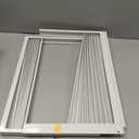 window air conditioner side panel and frame set, white