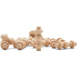 Wooden Baluster Spindles 2", Pack of 50 Wood Spindles for Crafts, Woodworking, and Furniture, by Woodpeckers