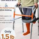 Walker Knee Sling, Adjustable Knee Rest with Padding for Surgery Recovery, Alternative to Crutches & Knee Scooters for Non Weight Bearing, Walker Accessories for Ankle/Foot Injuries