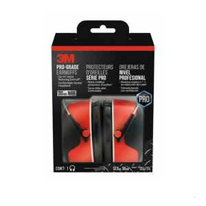 3M Pro-Grade Earmuff, Noise Reduction Rating (NRR) 30 dB, Lightweight & Adjustable Ear Muffs, Reduce Pressure Points For All-Day Comfort, Steel Wire Headband With Rubber Overmold Design (90565-4DC-PS)