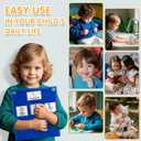 ALSLEA Visual Schedule for Kids with Autism Chore Chart for Toddler Planning Board Daily Routine Chart Autism Learning Materials Classroom, Home Use with 124 Cards (Blue)