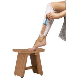 AquaTeak 13" Asia Teak Shower Foot Stool