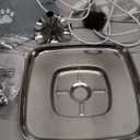 Veken Innovation Award Winner Stainless Steel Cat Water Fountain, 108oz/3.2L Automatic Pet Fountain Dog Water Dispenser with Replacement Filters & Silicone Mat for Cats, Dogs (Space Black) (108oz (Higher Fill Line))